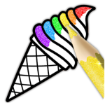 Glitter Ice Cream Coloring For Kids game Review