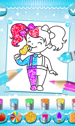 Glitter Ice Cream Coloring For Kids game picture 21 download