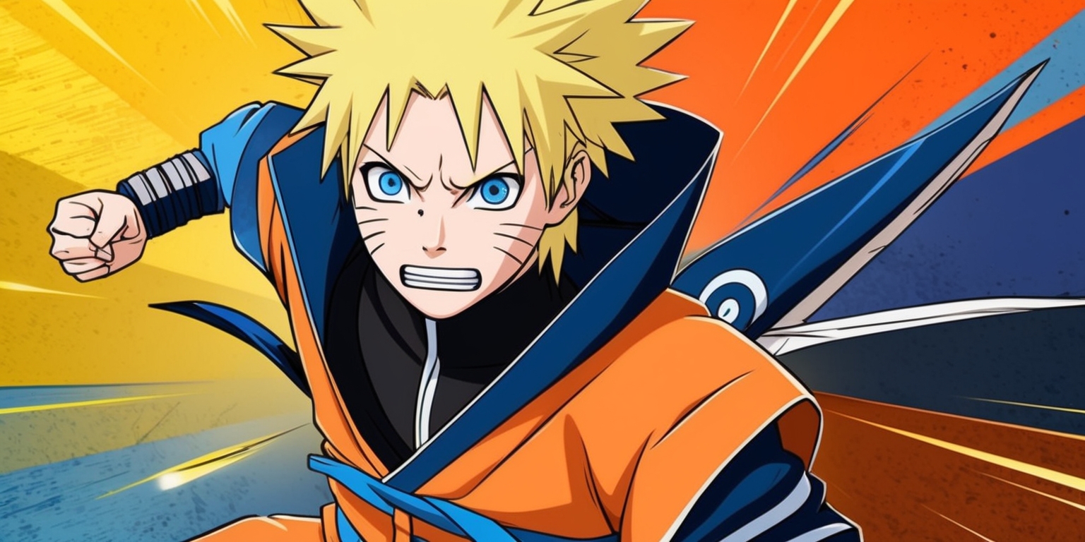 A vibrant and dynamic illustration inspired by the Boruto: Naruto Next Generations manga series, featuring Boruto Uzumaki, the Seventh Hokage's son, in the foreground, with a determined expression on his face, his bright blue eyes gleaming with intensity, and his spiky blonde hair Messy and disheveled, wearing his ninja uniform with an Uzumaki clan symbol on the back, set against a bold, gradient background with hues of orange, yellow, and blue, evoking a sense of energy and movement, with subtle texture and manga-inspired lines, conveying the emotional intensity and action-packed narrative of the series.